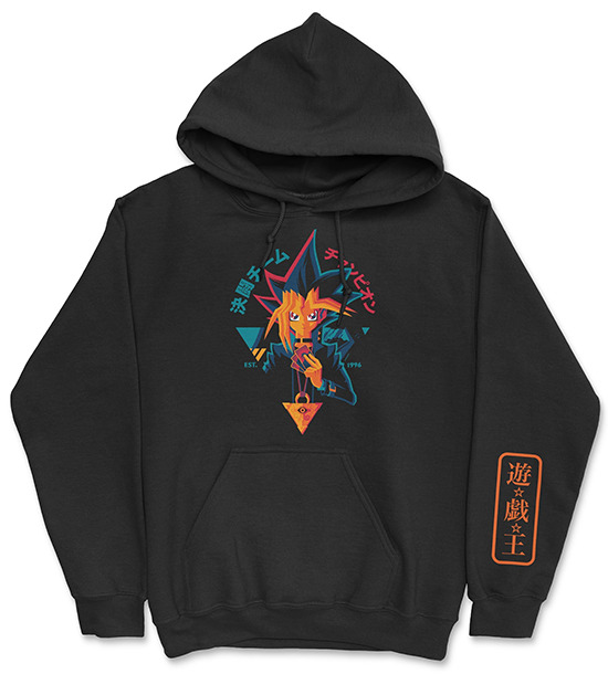Black hoodie inspired by Tom Whalen's King of Games