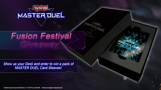 Yu-Gi-Oh! Master Duel Fusion Festival Card Sleeves Giveaway announcement