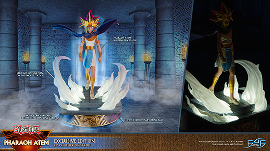 Contents of the First 4 Figures Pharaoh Atem Exclusive Edition statue